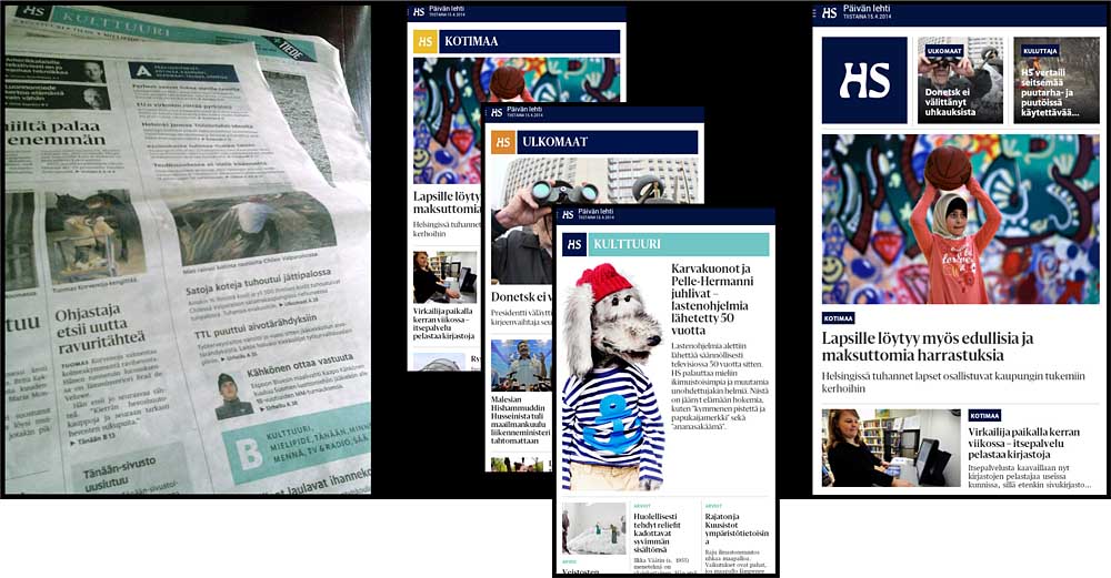 Helsingin Sanomat paperilla ja Android-tabletissa Helsingin Sanomat paperilla ja Android-tabletissa
